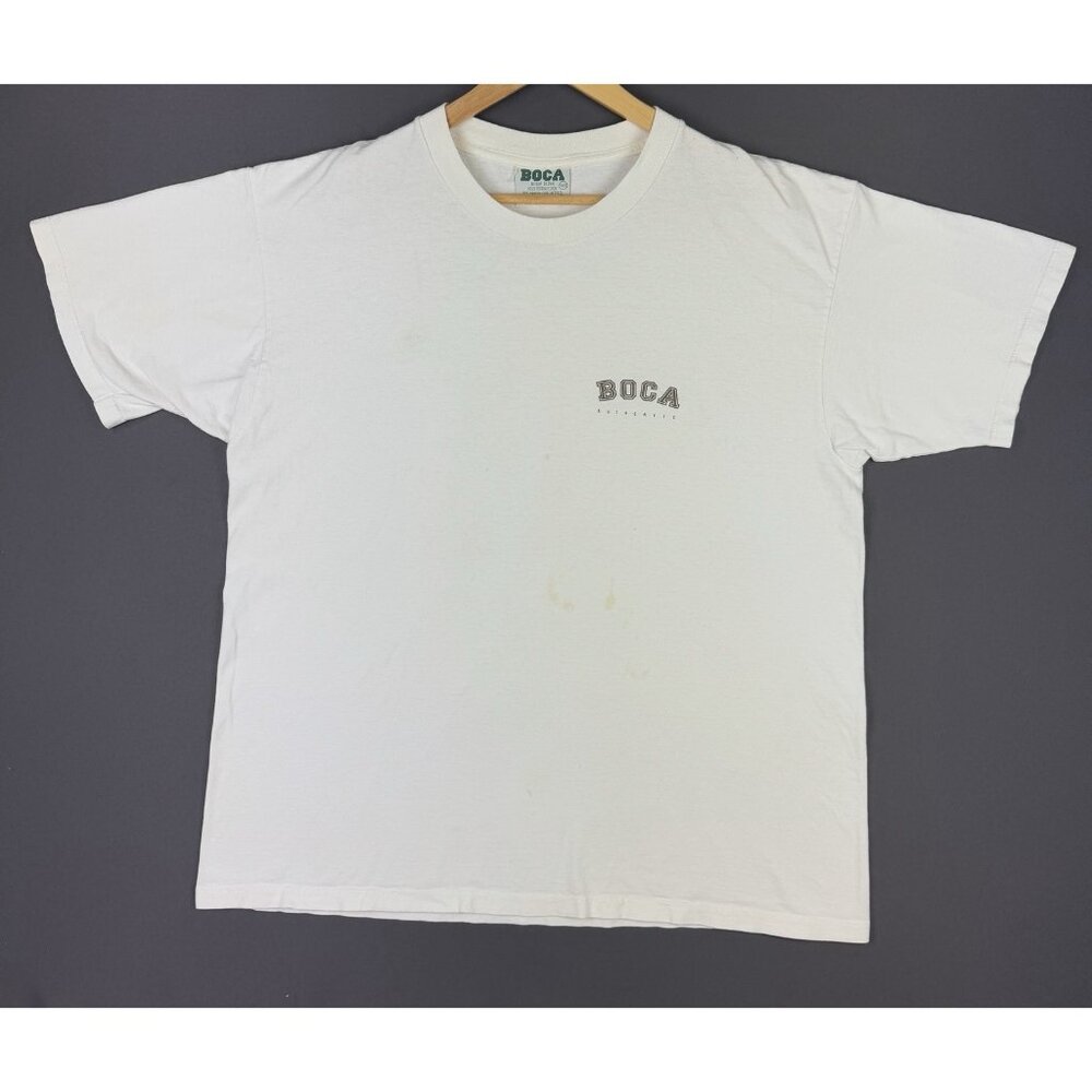 Vintage 90's Boca Authentic White Shirt Logo Streetwear Designer Hype XL Rare